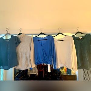 Bundle of Women’s size small blouses, pullover, sweaters. EUC